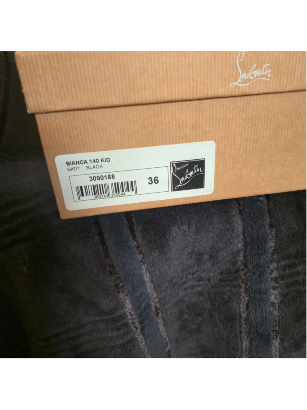 Christian Louboutin Bianca 140 Black Kid Leather Platform Pumps size 36